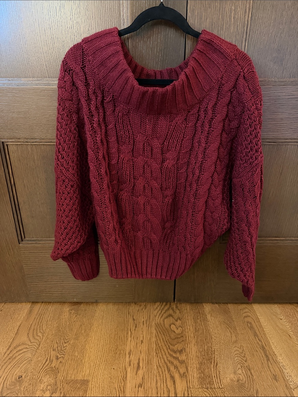 Anthropologie Off The Shoulder - Burgandy